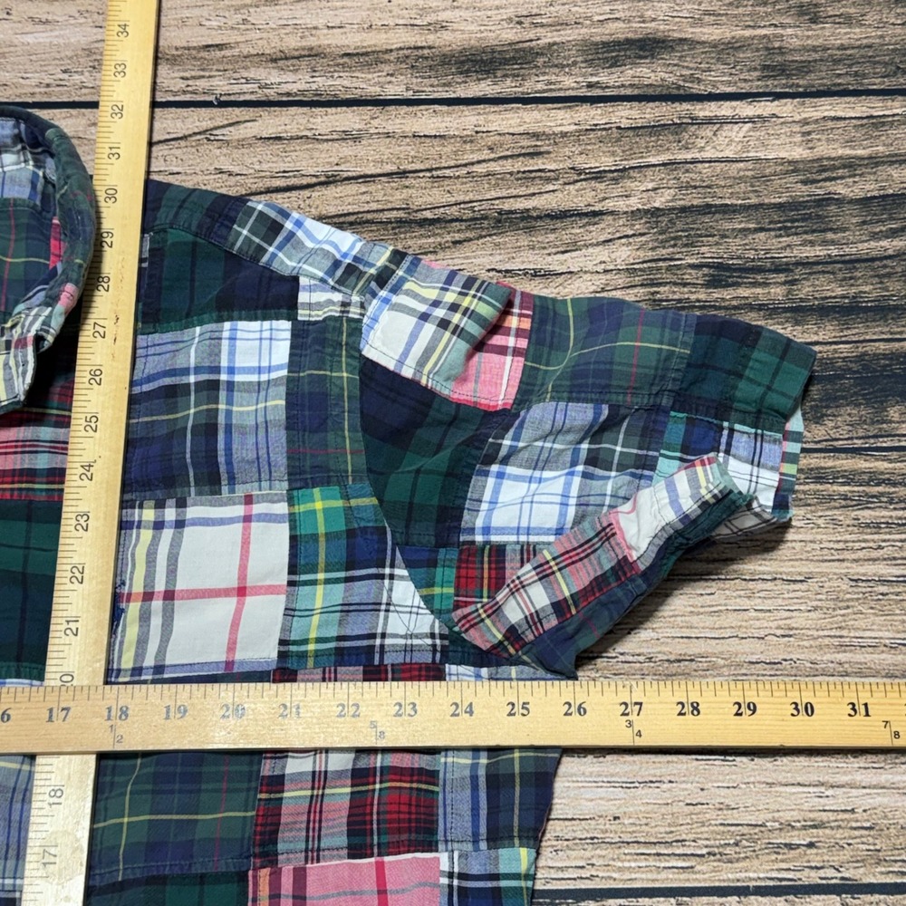 Polo Ralph Lauren Shirt Mens XXL Patchwork Plaid Green Red Blue Classic Fit - Picture 6 of 6